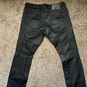 Men skinny leg black jeans